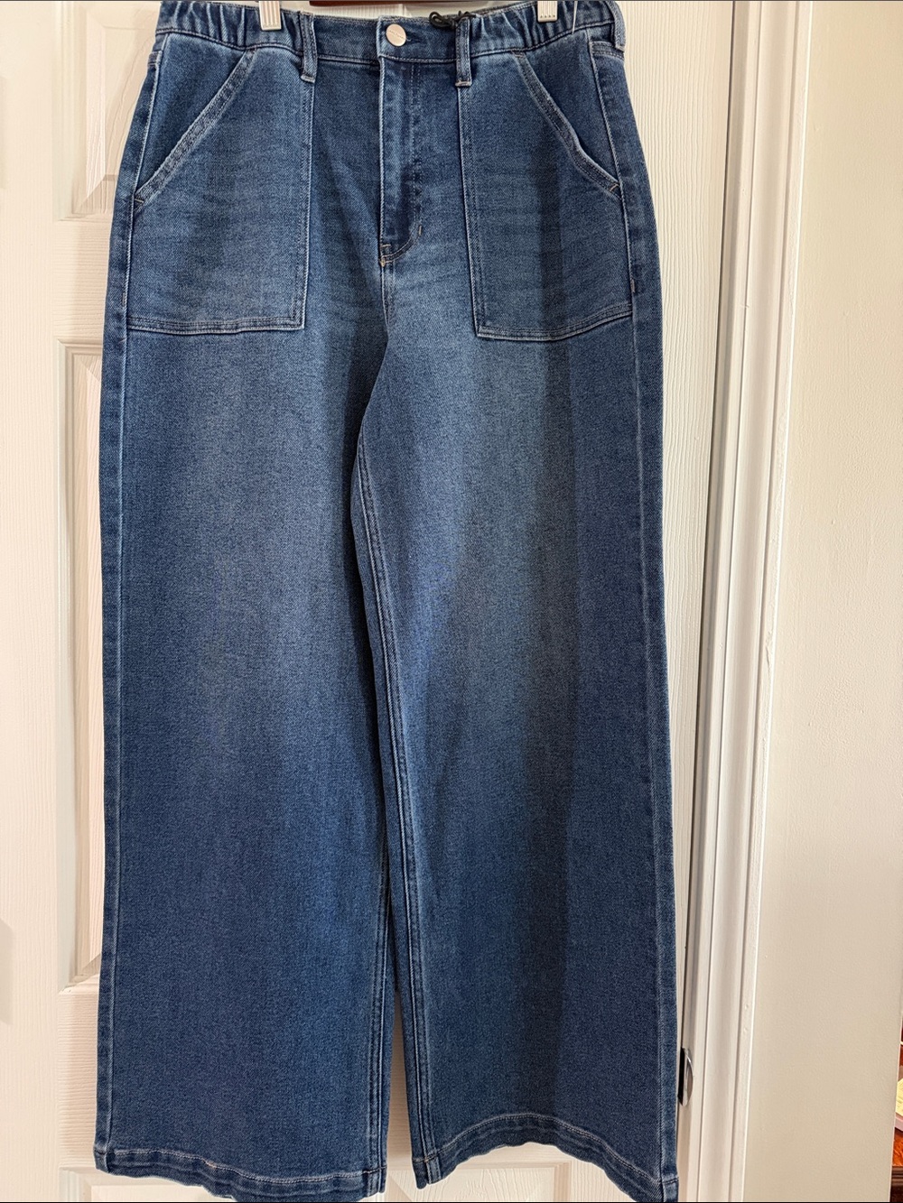Sanctuary Wide-Leg Jeans in Dark Blue Wash